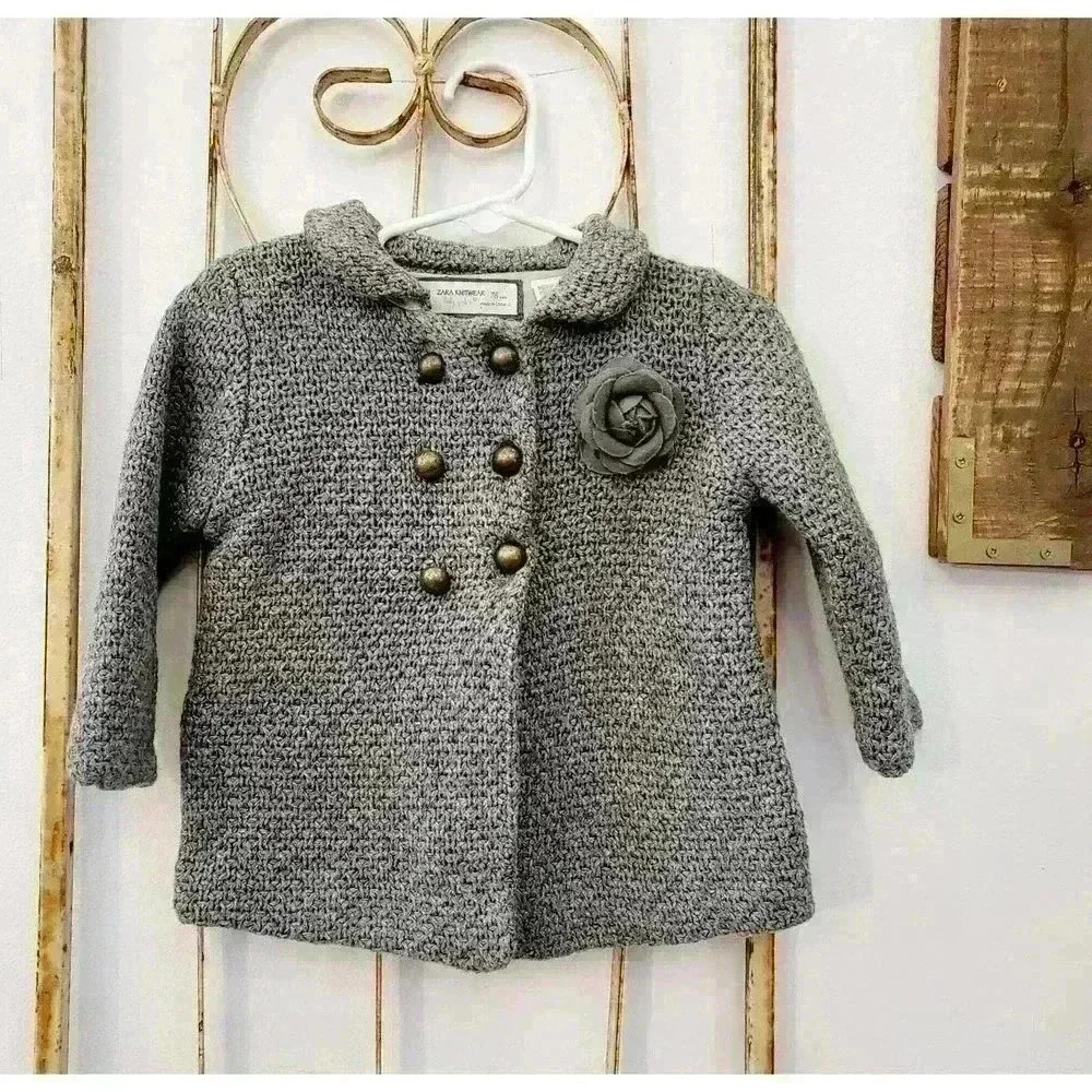 Zara Knitwear Coat 9-12m‎